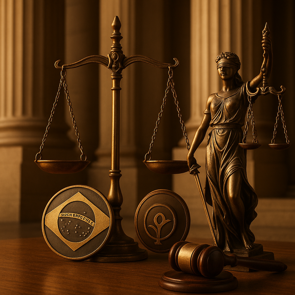 Balança da Justiça Representando Advocacia Penal de Elite