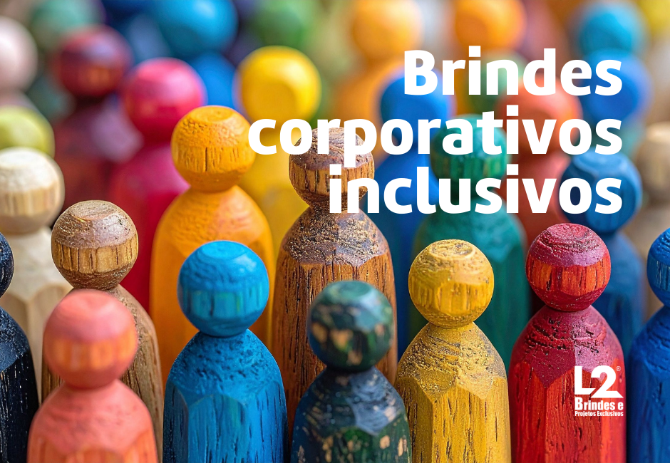 A importância dos brindes corporativos inclusivos Uma multidão de bonecos de madeira de várias cores, representando a diversidade em programas de brindes corporativos inclusivos.